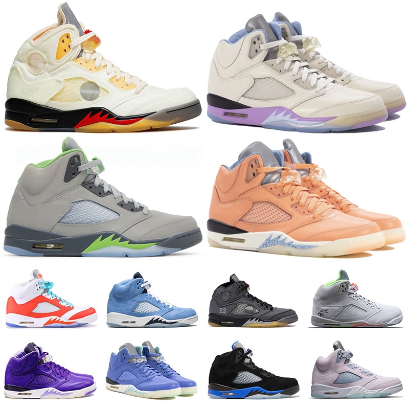 

5 5s basketball shoes Boots Anthracite Trophy men sports sneakers White Cement mens trainers, 10