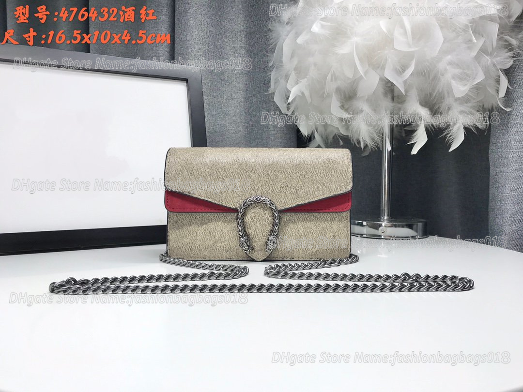 

2022ss Mini Dionysuss Luxury Chain Strap Shoulder Bag Greek God Designer Tiger head Closure CrossBody Womens Luxury Handbag