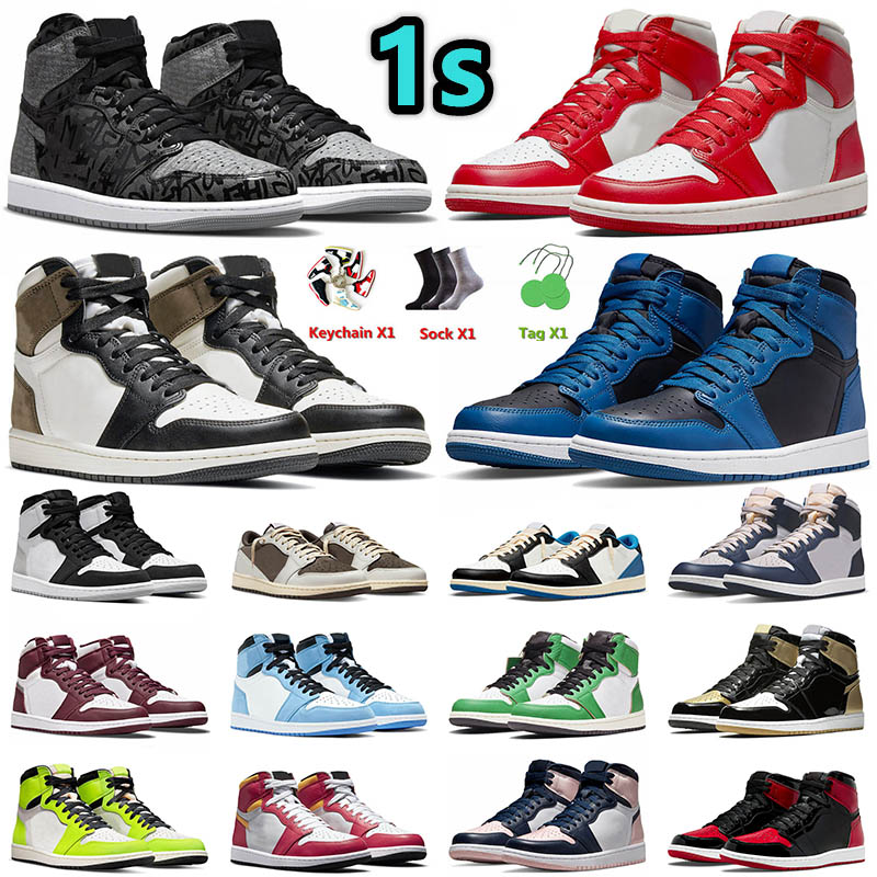 

Newstalgia 1 1s Mens Basketball Shoes Top Quality Jumpman Rebellionaire High Dark Mocha Jorda Retro Marina Blue Jorden Jorden1s Men Women Trainers Sneakers, C2 bordeaux 40-47