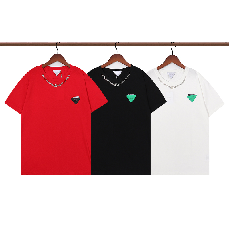

D293# Mens Designer BV print Men's T-Shirts Summer Men and Women Short Sleeve Top Tees Badge Shirts Mens Clothes Size M-2XL High Quanlity, Black