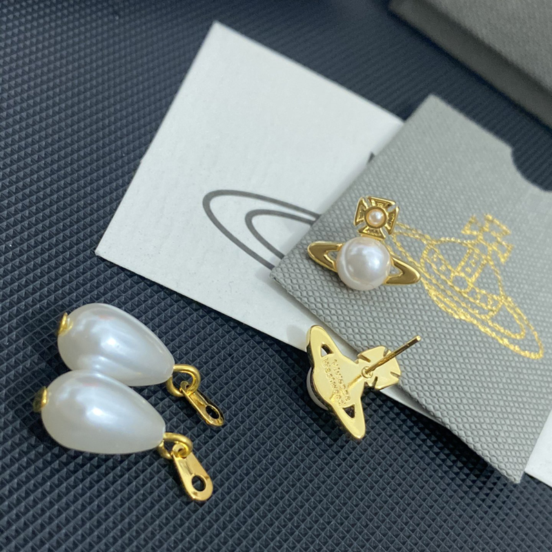 

Designer Earrings Ear Stud Designers Brand 18K Gold Plated Geometry V-Letter Fashion Women Imitation Pearl Earring Wedding Party Jewerlry A924