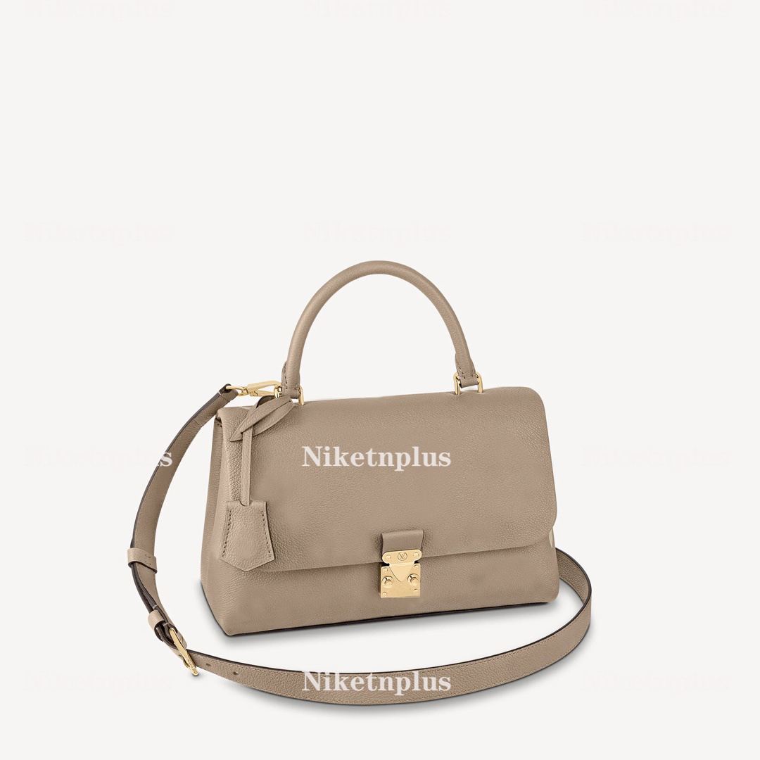 

Madeleine BB Handbag M46008 M45978 S-lock Monograms Embossed Leather Handle Bags Black Beige Cream Womens Designer Luxury Cross Body, #1