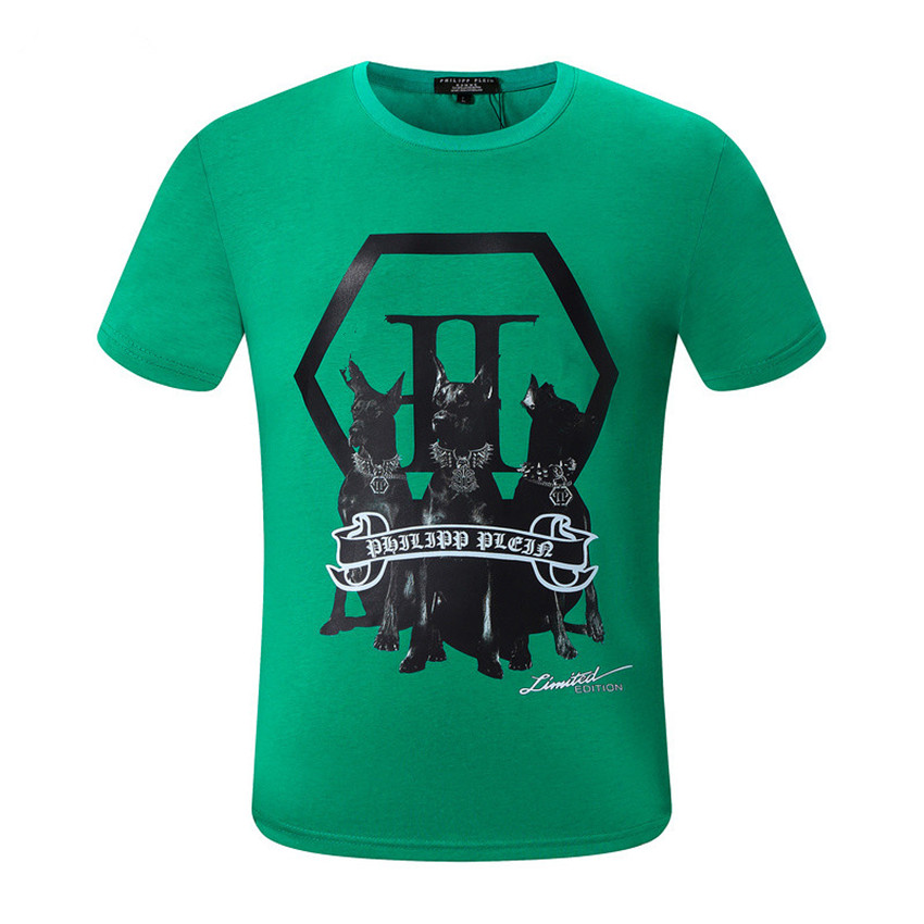 essvlone Designer Mens PP Skull Diamond t shirts Short sleeve Brand Spring and Summer high O-Neck Quality Skulls TShirt tees phillip plain pp1045