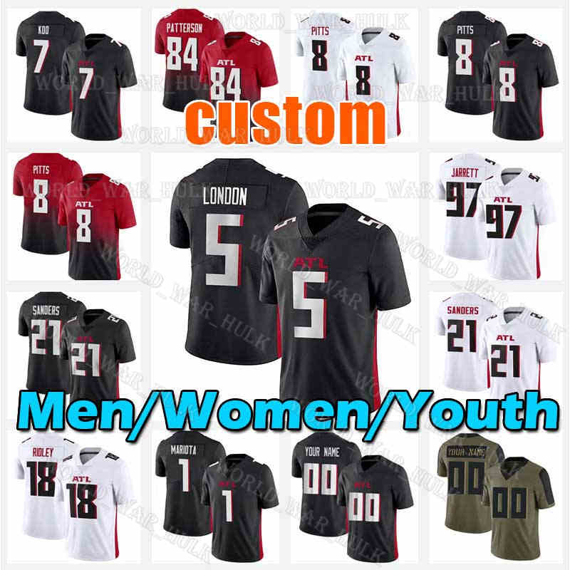 

5 Drake London 8 Kyle Pitts Football Jersey Desmond Ridder Marcus Mariota Ridley Deion Sanders Younghoe Koo DeAngelo Malone Arnold Ebiketie Troy Andersen Auden Tate, Custom women(lie y)