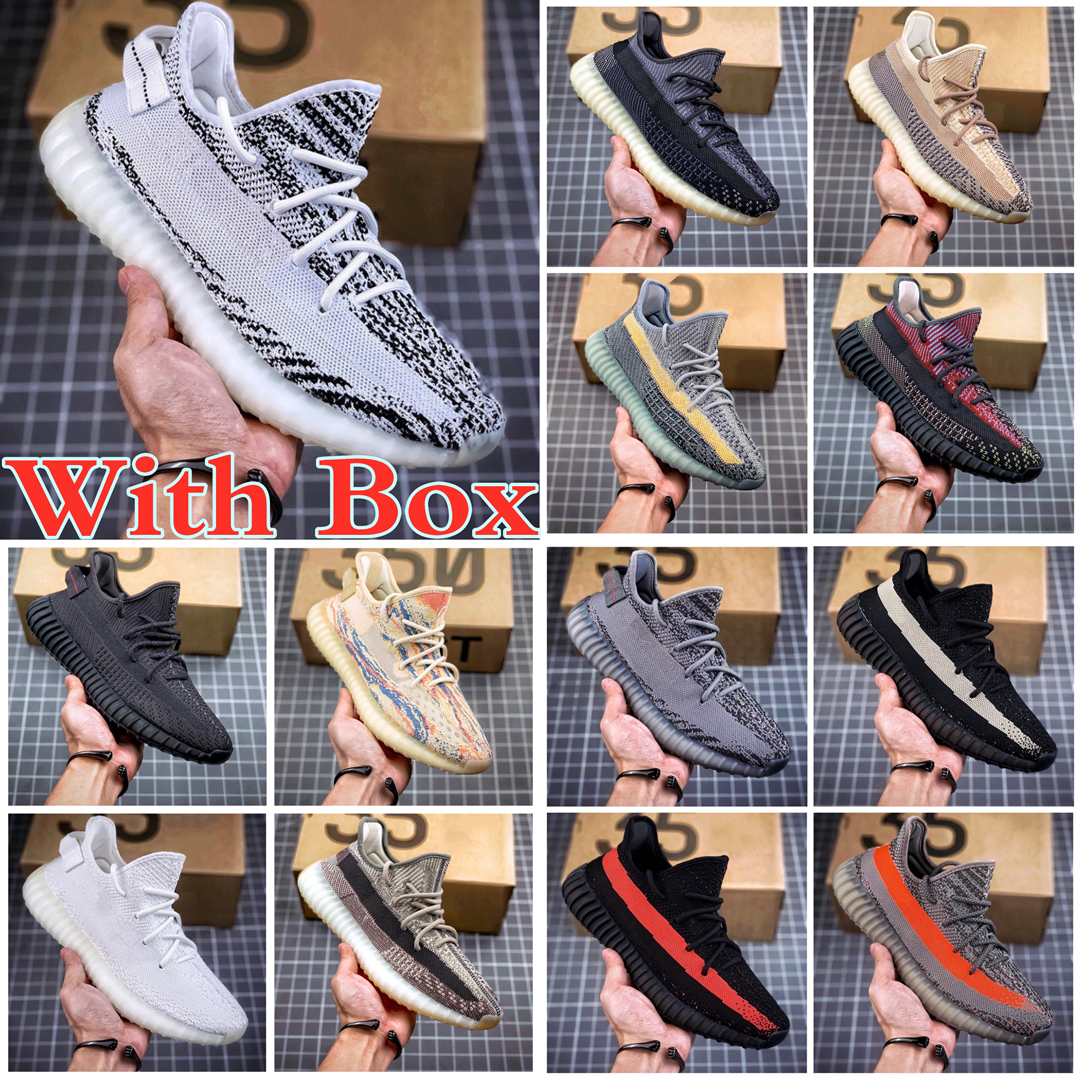 2022'V2''YEEZIES''BOOSTs''yezzies''350 Running Shoes Sesame Butter Semi-frozen Yellow Cream Zebra Me