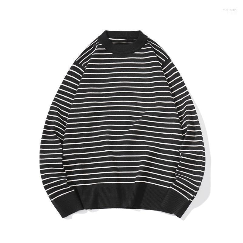 

Men's Sweaters Pullover Men Brand Clothing 2022 Autumn Winter Slim Fit Sweater Casual Striped Pull Jumper Streetwear Clothes Mari22, Gray striped sweater