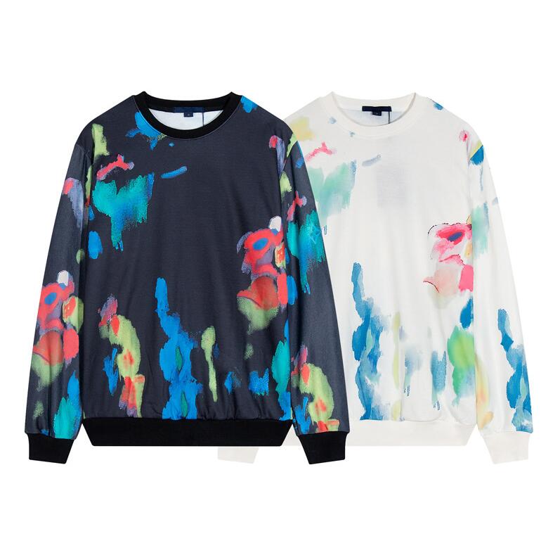 

Tie-dyed Hoodies Spring Designer Mens Women Hoodie Sweatshirts With Letters Hip Hop Streetwear Fashion Clothing Asian Size -2XL, Black