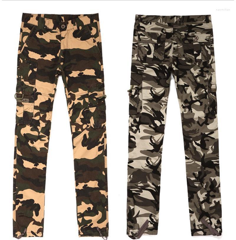 

Men's Pants Tactical Cotton Pocket Jogger Military Men Loose Comfortable Cargo MenMen's Naom22, Gray camouflage