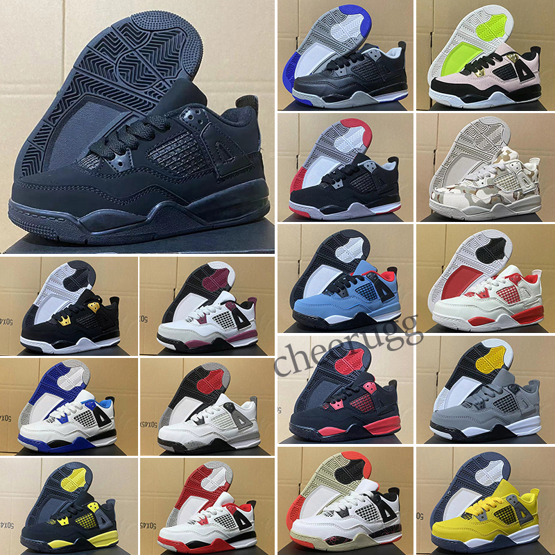 

Kids Pure money Jump man 4S IV DIY Off Bred Alternate Basketball Shoes Black Cat Outdoor Sports Sneaker 4 OG Motorsports Pink Cool Grey Sneakers, Factory outlet