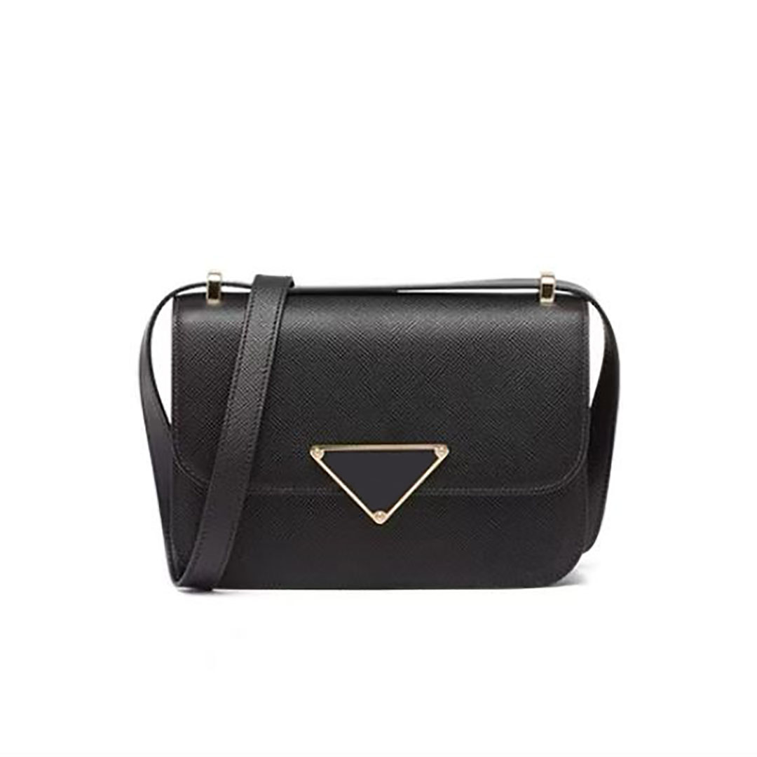 

Designer bags high quality metal logo saffiano leather shoulder messenger bag womens handbag wallet handbag, White