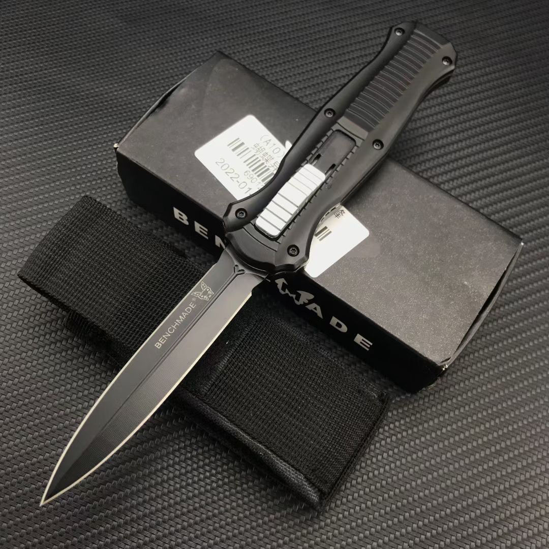 

1PCs Benchmade Infidel Pagan Automatic knives 3300 D2 Steel Machined EDC Pocket BM42 Tactical gear Survival knife with sheath BM 3310 3320 3400 3350 3310BK Tools