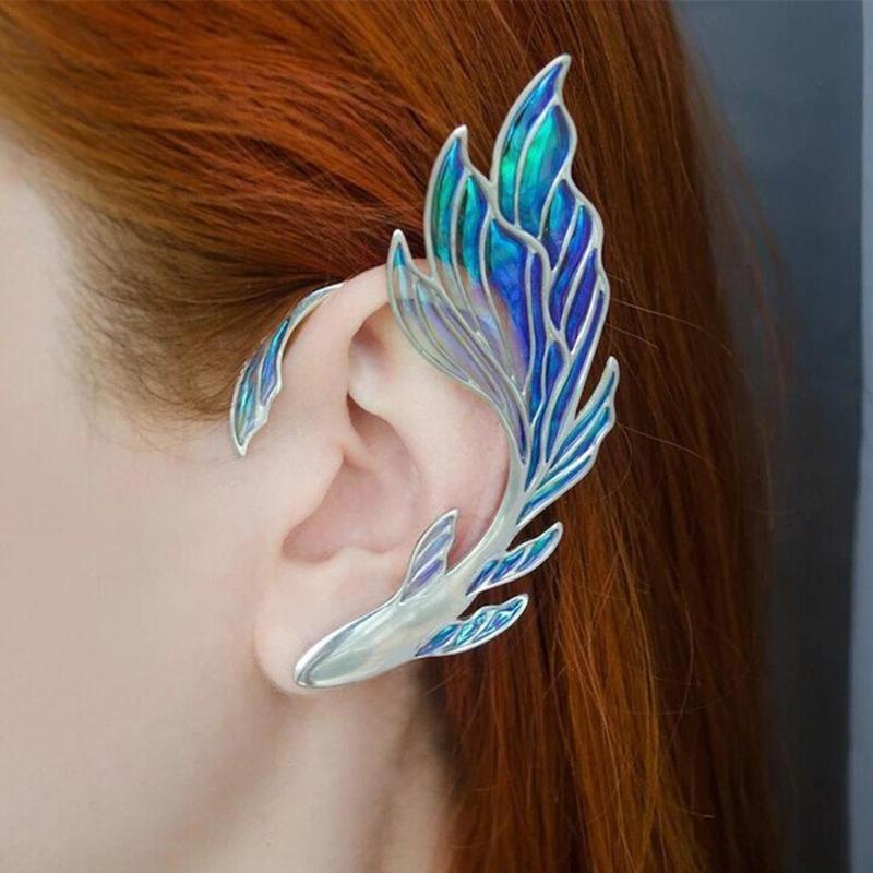 

Clip-on & Screw Back Elf Ear Cuffs Butterfly Clip On Earrings Dragon Cuff Elven Cosplay Fairy Wrap Women Girls Wedding JewelryClip-on