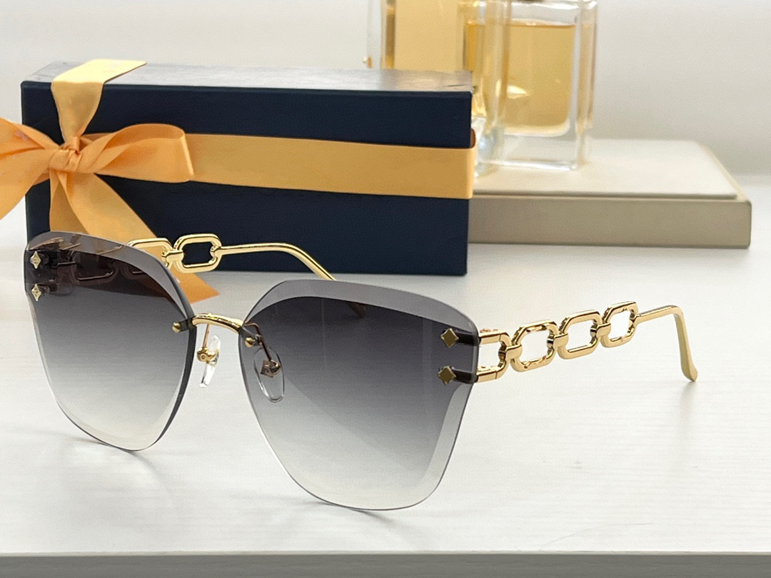 

Sunglasses For Women Men Summer 1626 Style Anti-Ultraviolet Retro Plate Frameless Eyeglasses Random Box