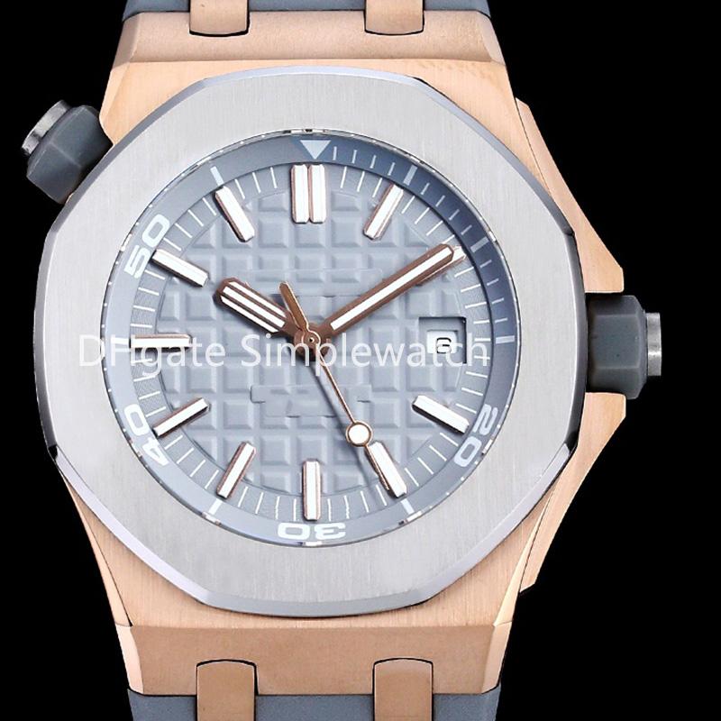 

Mens Watches Automatic Mechanical Watch 42mm Business Wristwatch Rubber Strap Montre De Luxe Gift for Men Multicolor89101, Color 2