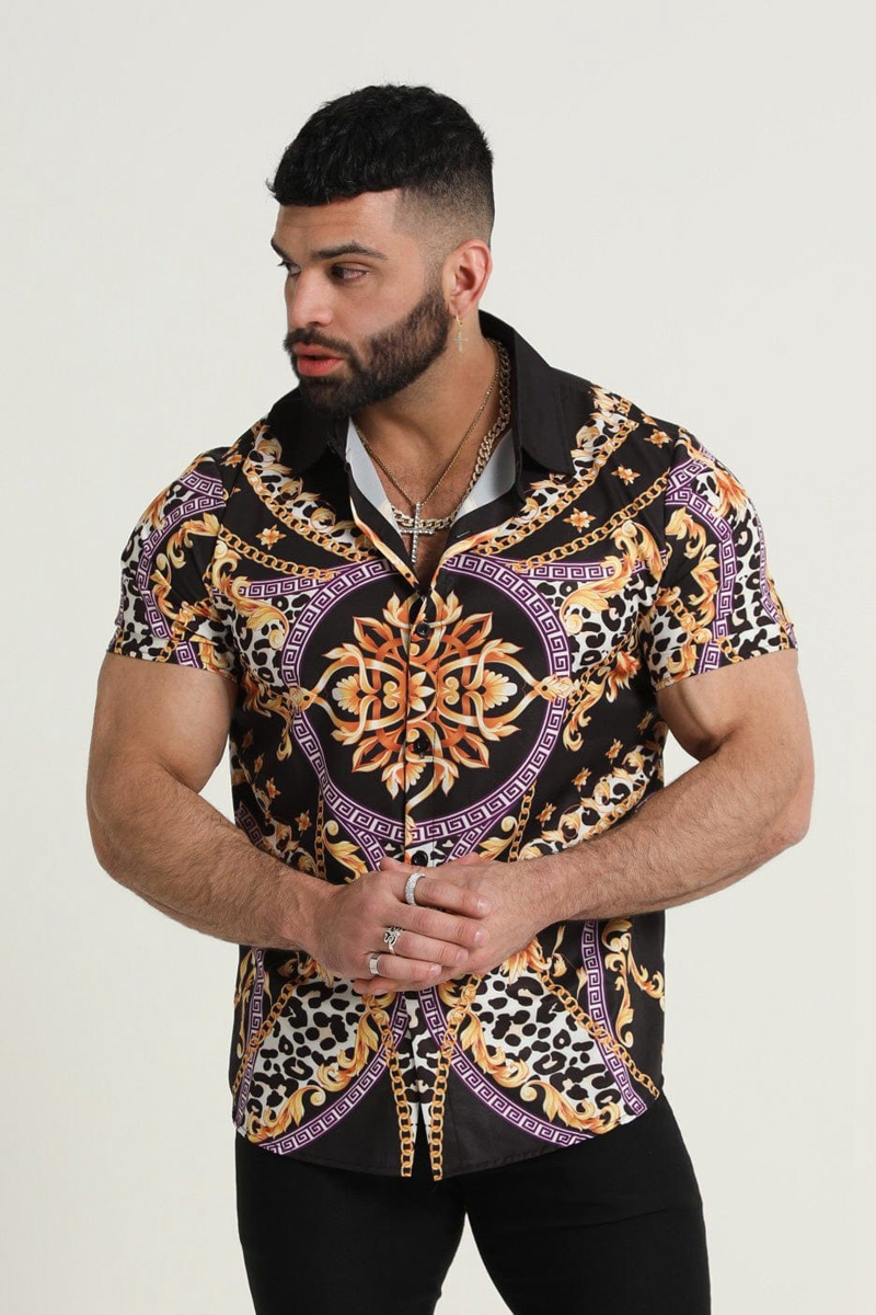High Quality Summer Style Men's Blouse Shirts Blouse Printed Designer Shirt Plus Size Beach Mens Clothing Top Blouses Blusa Business Loose Casu