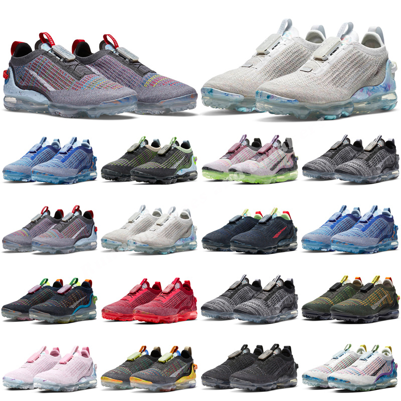 

2023 Vapores FK Triple Black Anthracite Fly Running Shoes Men women knit Summit White Game Royal Oreo Obsidian trainer Metallic Silver Grey Neon Volt Light Bone, Color 1