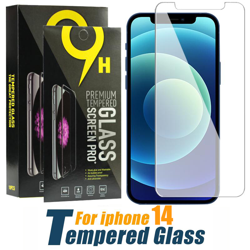 

Screen Protector Tempered Glass for iPhone 14 13 12 mini 11 Pro X XS Max XR 7 8 Plus LG stylo 6 Samsung A51 A71 A52 A72 Protect Film 9H 0.33mm with Paper Box