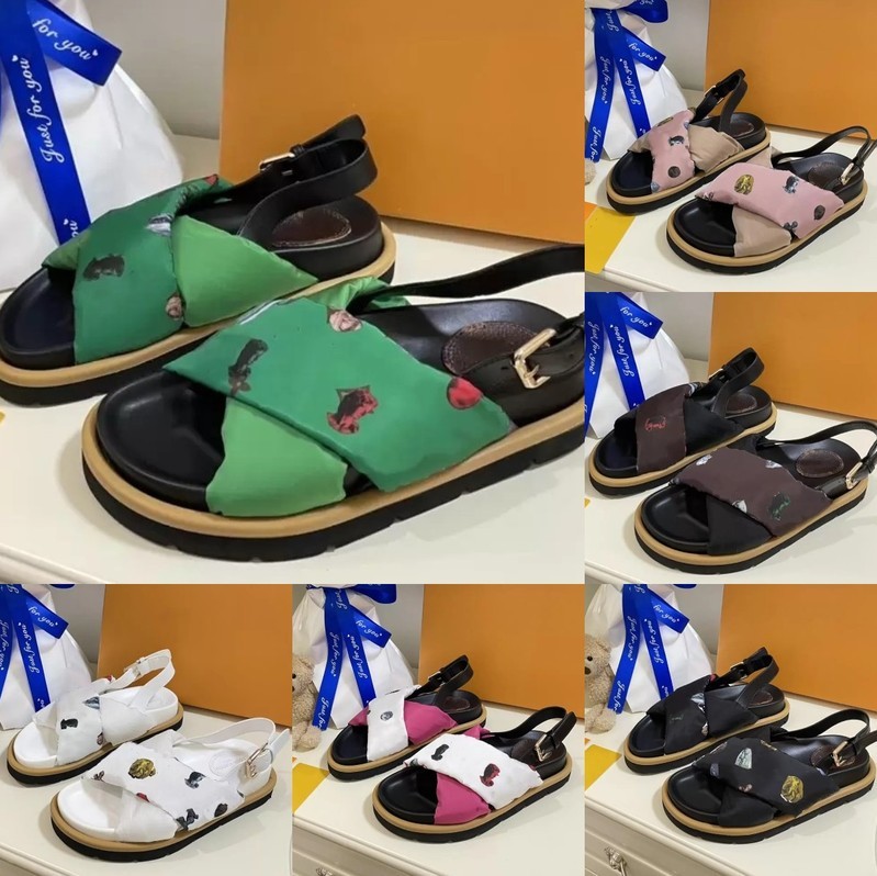 

2022 POOL PILLOW COMFORT Sandal Mules Women Flat Slide Slippers Slingback Ankle Buckle Chunky Platform Brand Beach Shoes Slip On Loafer Sneakers Flip Flops 22, Fill postage