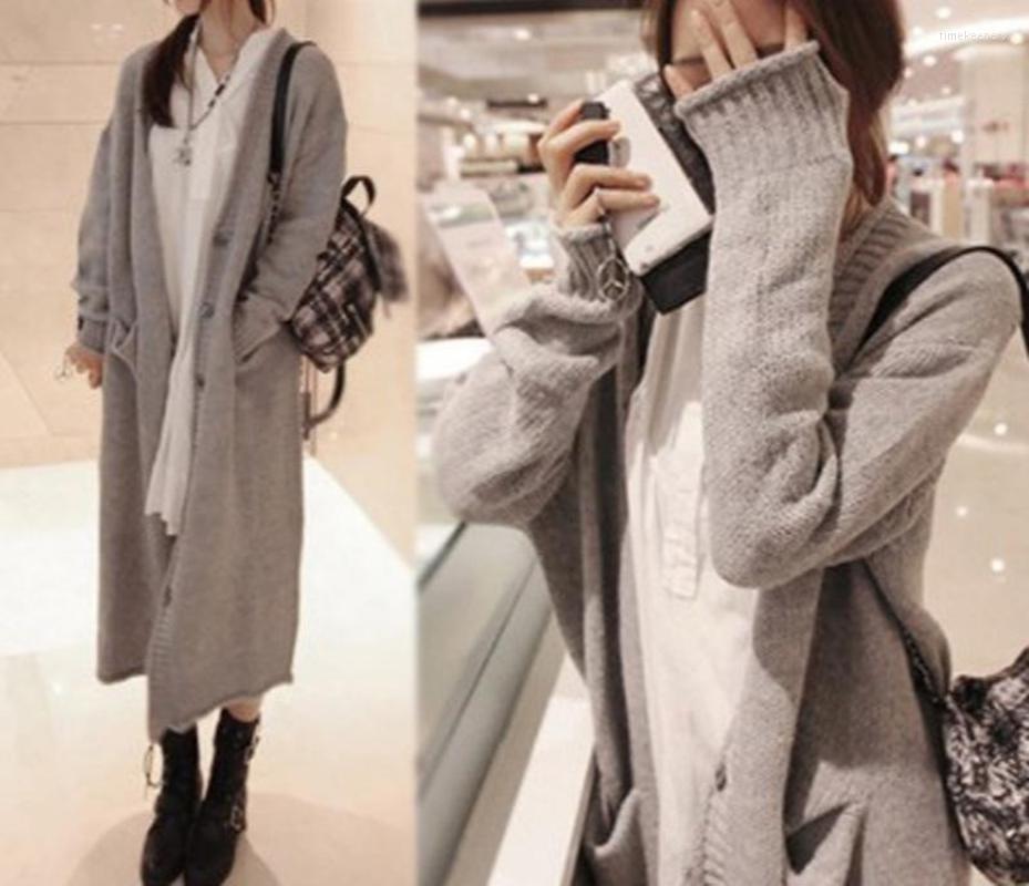

Women's Knits & Tees Autumn Knitted Long Sweaters Ladies Slim Sleeve Pull Femme Hiver Christmas Sweater Warm Winter Cardigan FashionWomen's, Gray