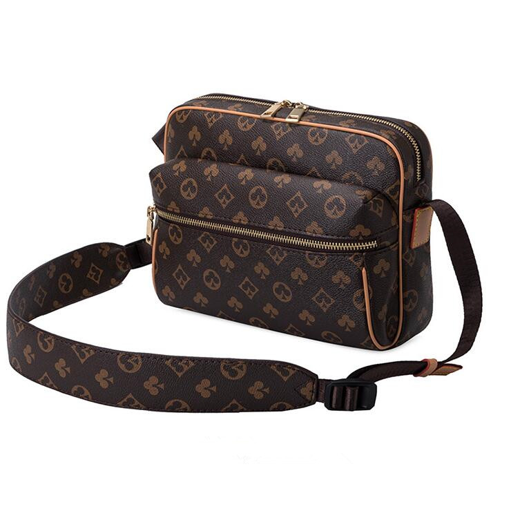 

direct men leathers shoulder bag business printing fashion briefcase street popular polka dot backpack outdoor waterproof cross contrast leather backpacks, Brown2-3908