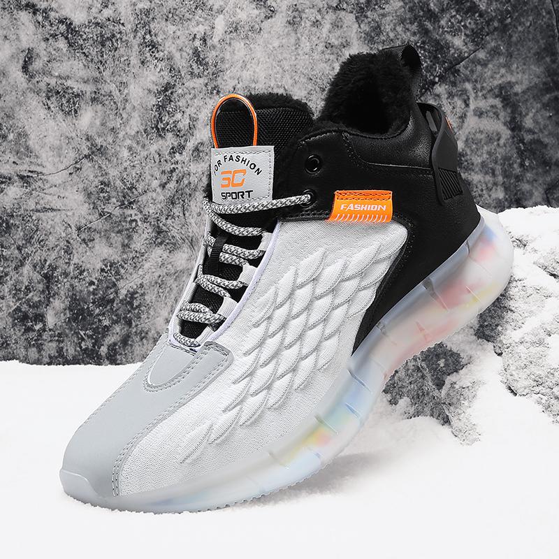 

Boots Summer & Autumn Winter Men Ankle Male Snow Fashion Sneakers High Top Air Mesh Safety Working Shoes Man, Green-no fur