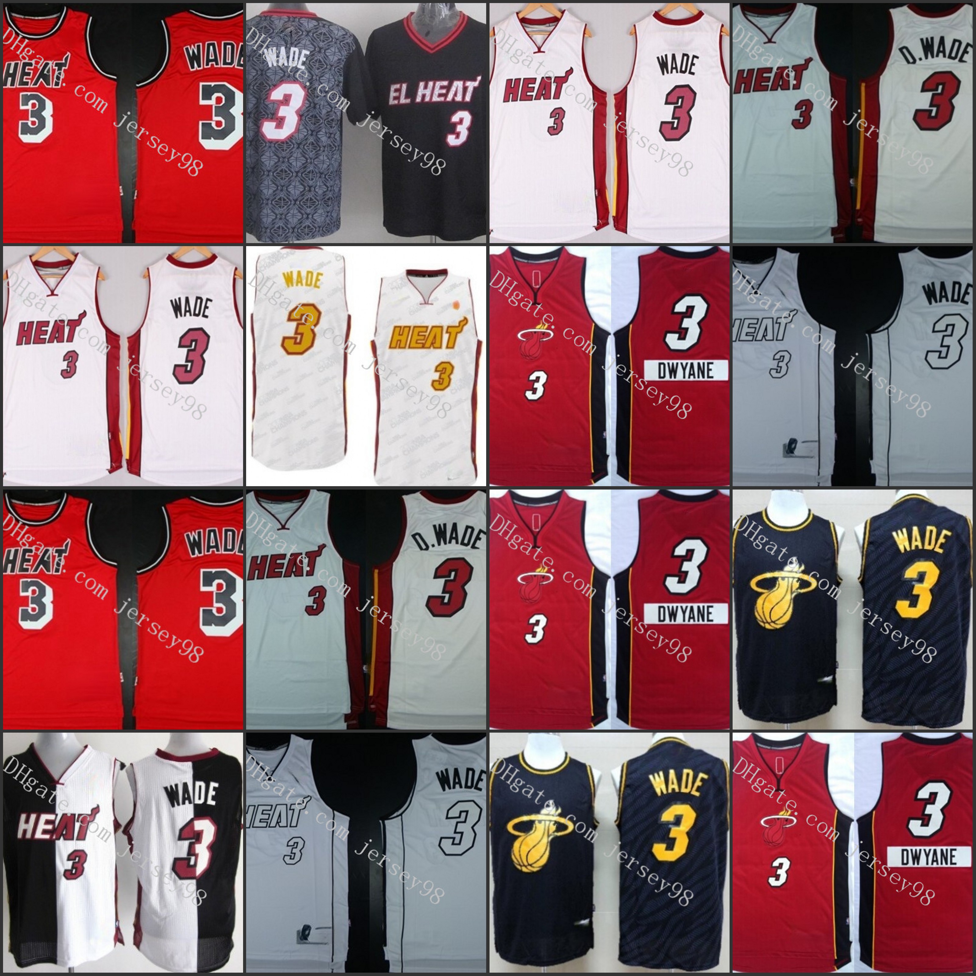 

Miami''Heat''men #3''Dwyane Wade retro men white Basketball''Jerseys, 13