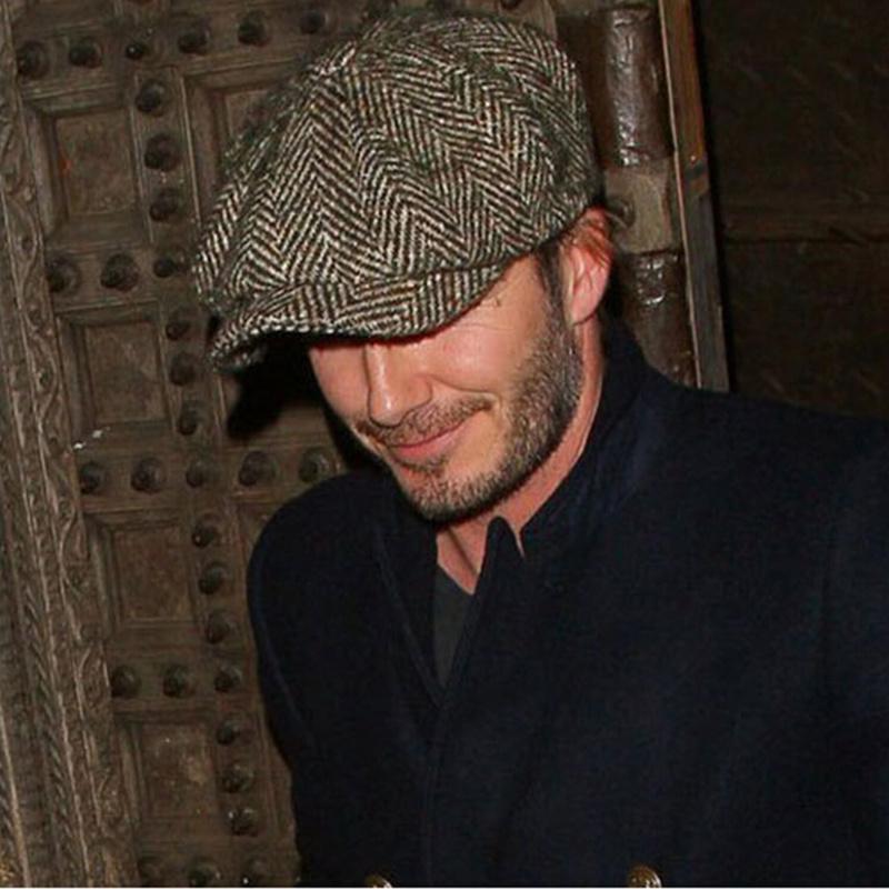 

Berets High Quality 2022 David Beckham Men With Paragraph Octagonal Cap Sboy Caps Striped Peaked Hat Knitted Retro Beret Hats, Khaki
