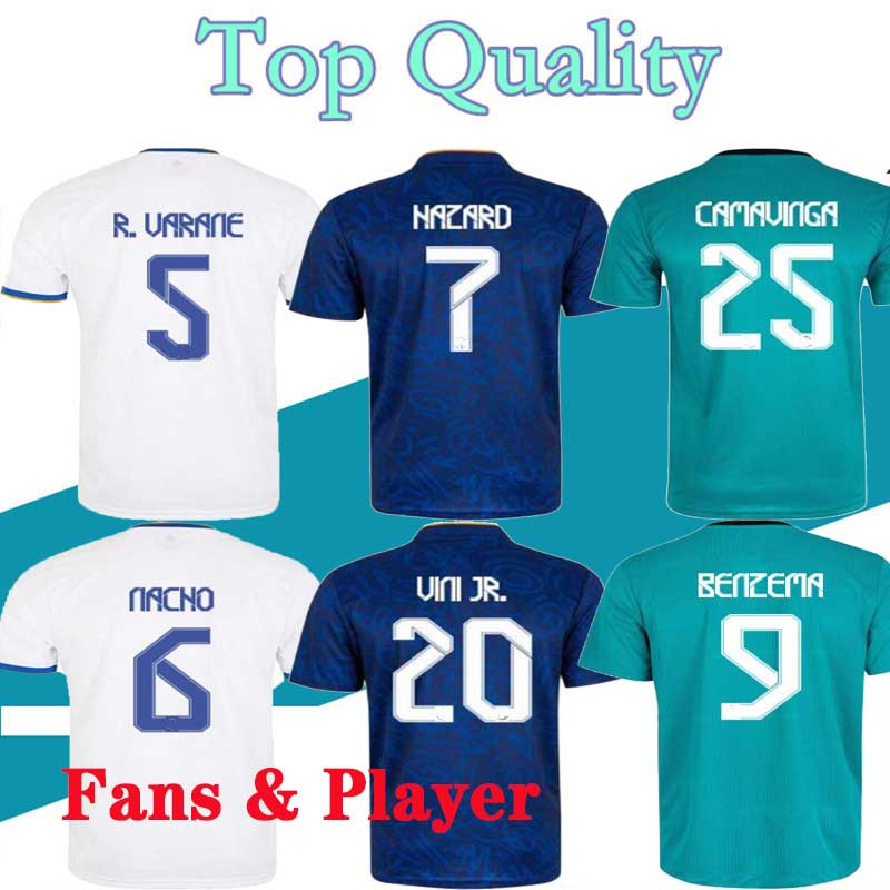 

21 22 23 Real Madrids BENZEMA Jerseys VINI JR. MODRIC Camavinga Rodrygo Soccer Jersey Asensio KROOS HAZARD CASEMIRO ALABA Fourth 2022 2023 Football ShirtS, 21 22 away