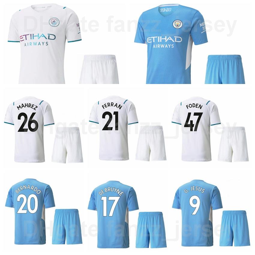 

NCAA21-22 Soccer Man City 47 Phil Foden Jersey Set 5 John Stones 10 Jack Grealish 14 Aymeric Laporte 21 Ferran Torres 8 Ilkay Gundogan 7 Rah, With patch
