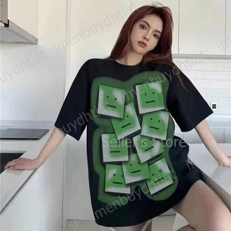 2022 Nordic Luxury Brand AC Studios Summer Summer à manches courtes T-shirt Face Face Imprimée tendance ronde NOUVEL