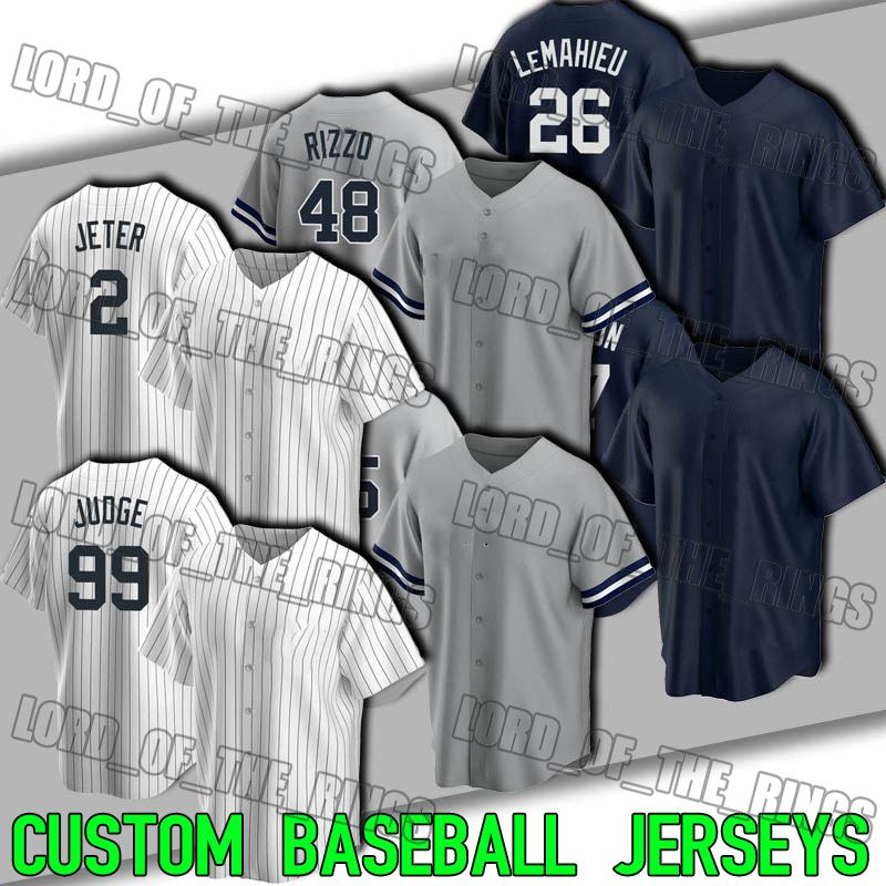 

New Baseball York 99 Aaron Judge Jersey Anthony Rizzo Derek Jeter Gerrit Cole Jerseys DJ LeMahieu Giancarlo Stanton Joey Gallo Gleyber Torres Aaron Hicks, Man cusotm jersey (yj)