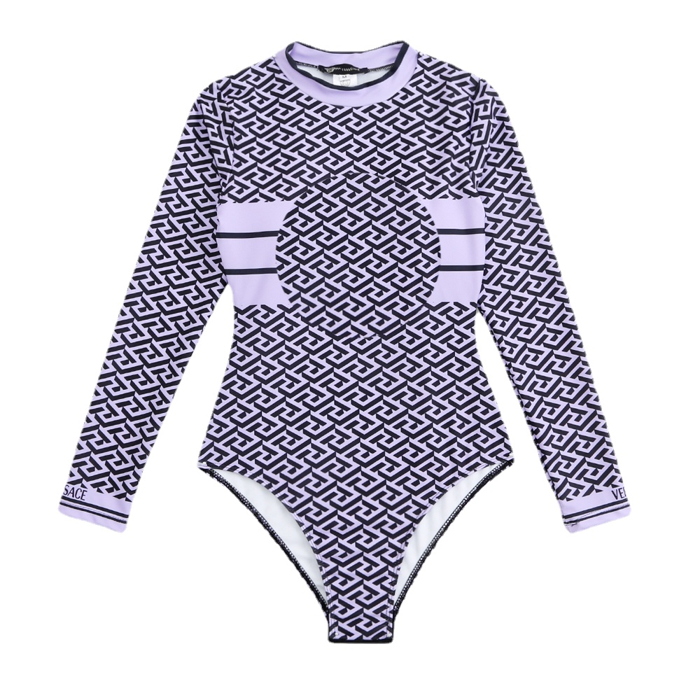 

22ss 24style Letter Designer Long Sleeve Bikini Set Swimsuit Woman Bodysuit High Waist Swimwear Push Up Bathing Suit Bare Neck Hung Back Girl Summer Clothes, Design--24