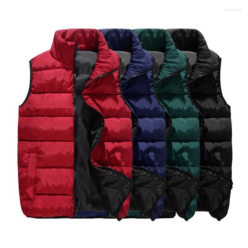 

Women's Vests Women Warm Vest Plus Fertilizer Size Autumn Winter Jackets Stand Collar Down Cotton Luci22, Black