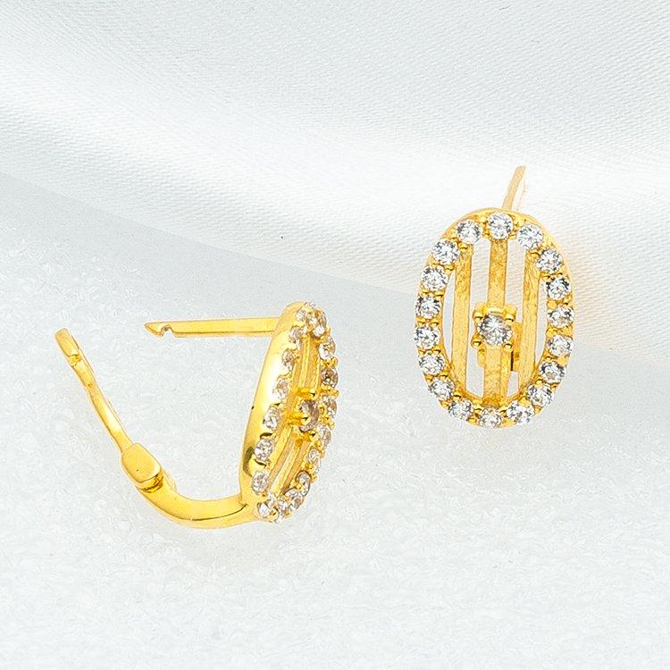 

Dangle & Chandelier Cubic Zirconia 14 Karat Yellow Gold Je Earrings