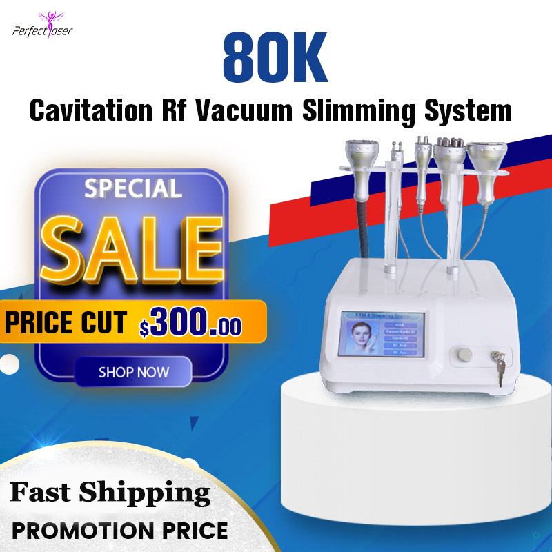 

80K Ultrasonic Cavitation Slimming Machine Liposuction LLLT Vacuum RF Cavi Lipo Laser Skin Tightening Salon Spa Equipment