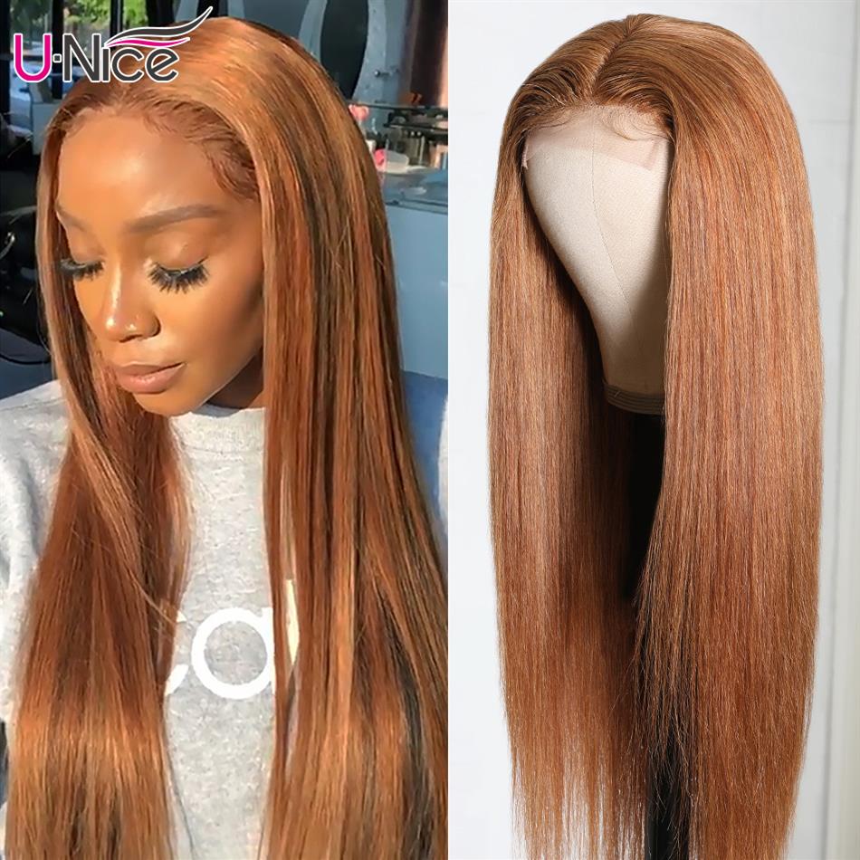 

13x4 Highlight Wig Lace Front Human Hair Wigs Honey Blonde Brazilian Straight 5x5 HD Lace Closure Wig Unice Hair Wigs For Women203P, As the picture shows