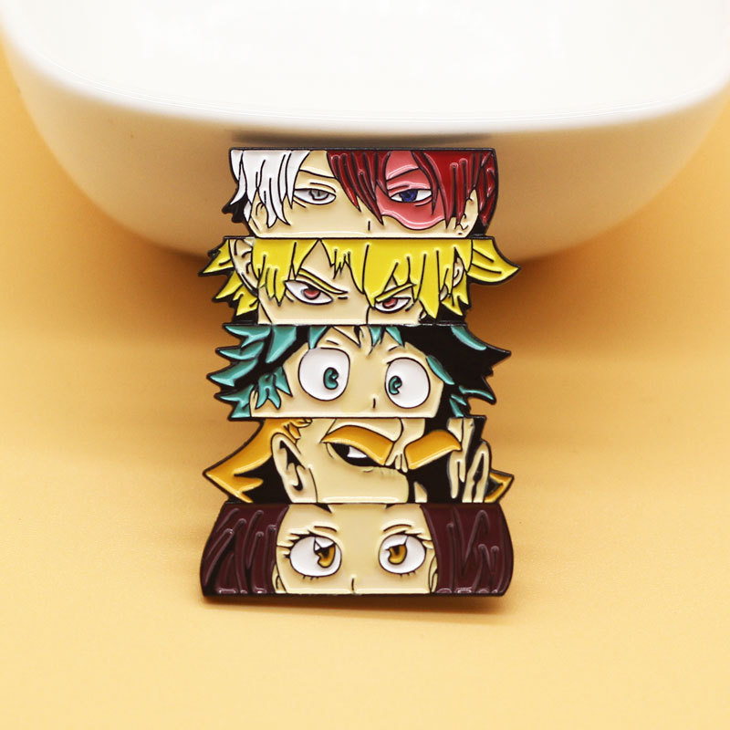 

Japanese Anime Attack on Titan Badges My Hero Academia Badge Enamel Pin Lapel Pins Brooches Manga Decorative Jewelry Cute Stuff, As picture