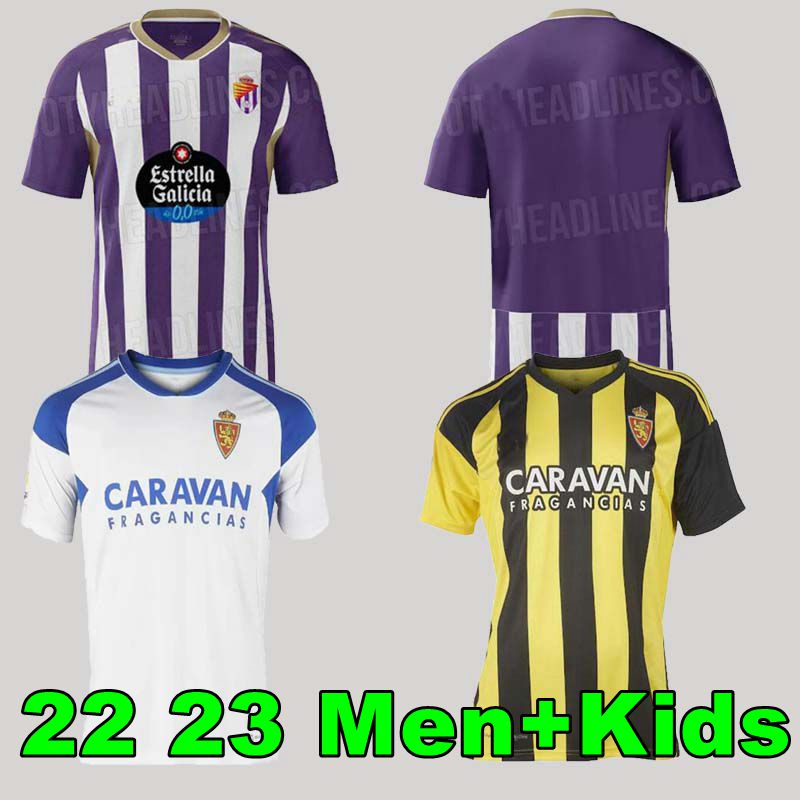 

22 23 Real Zaragoza Valladolid FRAN GAMEZ Soccer jerseys ZAPATER 2022 2023 POMBO SHINJI KAGAWA Football shirts GUTI JAVI ROS KIDS L. SUAREZ Home camiseta de futbol AWAY, 22 23 home