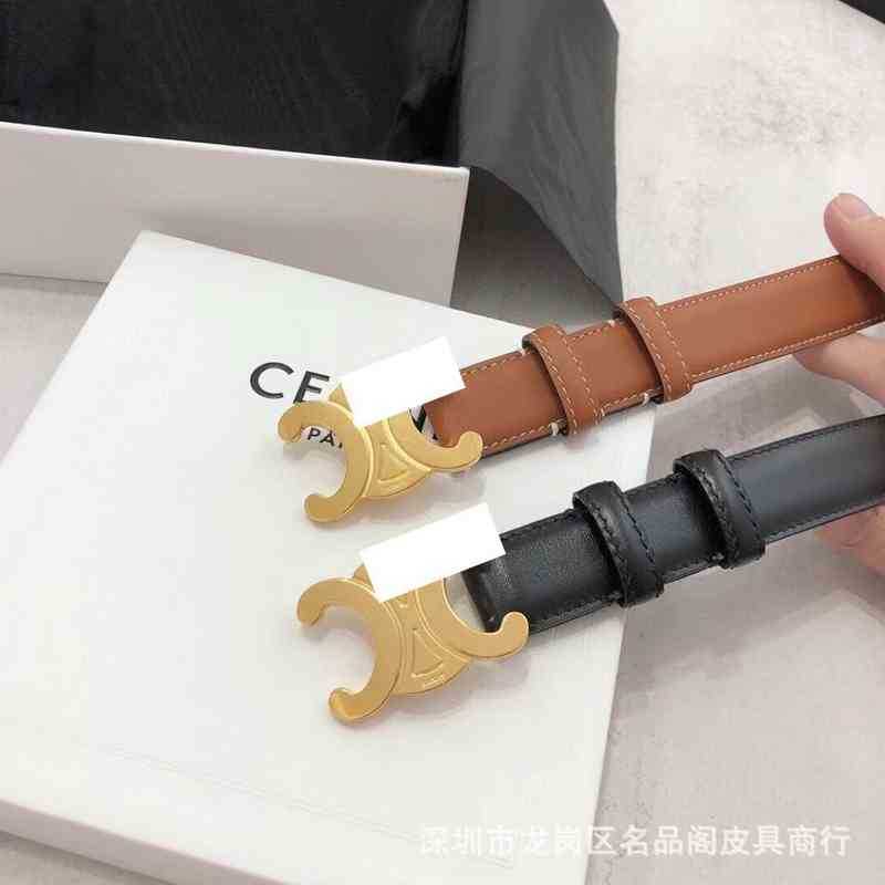 

New girls' 2.5cm triumphal arch leisure Women's gold buckle layer cow leather belt, Purple