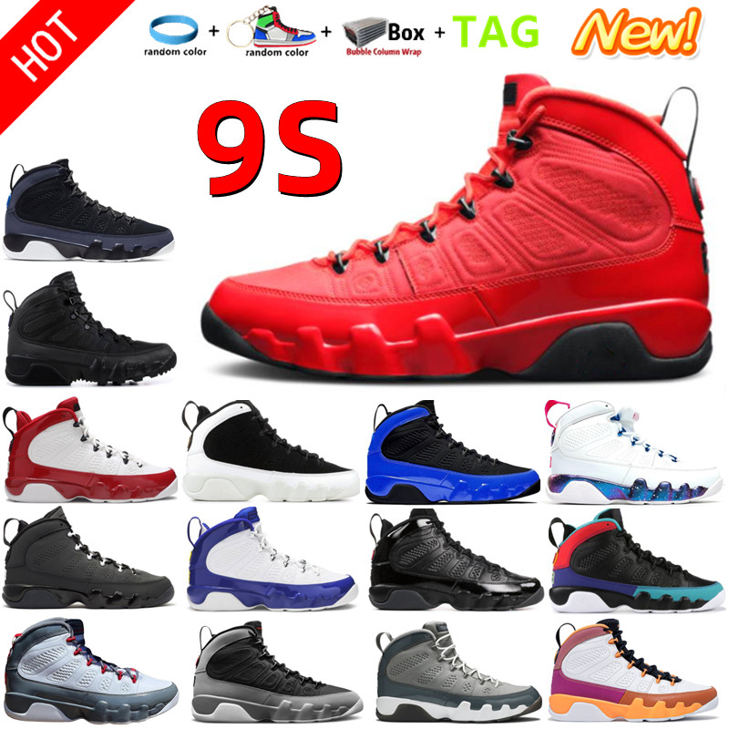 

New Arrival 9 IX 9S Men Basketball Shoes Bred University Blue Gold Gym Chile Red UNC Particle Cool Grey Racer Blue Statue Anthracite Dream it Sport Sneakers Trainers, Shoebox