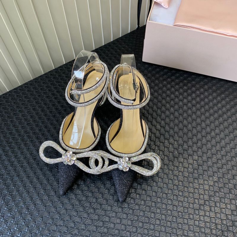 

Luxury Designer high heeled sandals womens mach Satin Bow Dress shoes Crystal Embellished rhinestone stiletto Black gray Heel ankle strap Evening shoe top quality, Only a shoe box
