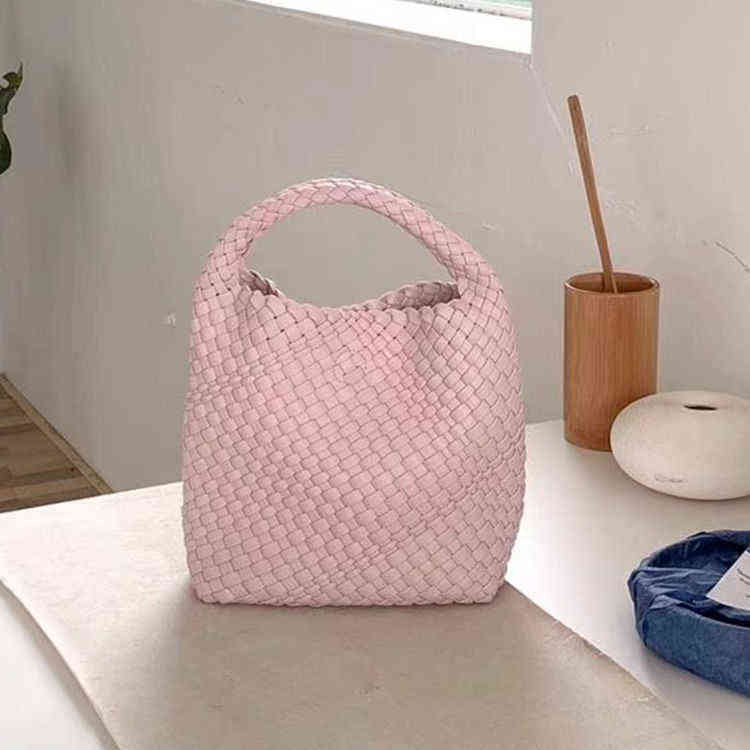 

Designer Lady Bags BVHigh Quality Woven Tote Minority Design High Sense Women Handbag Single Shoulder Underarm Cabbage Basket, Black