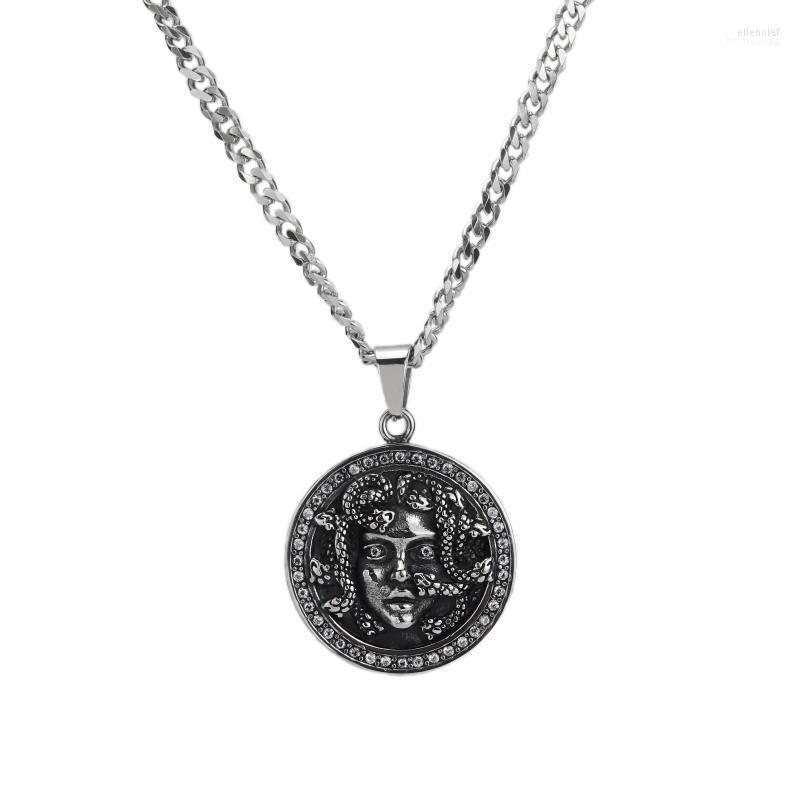 

Pendant Necklaces Luxury Hiphop Street Style Snake Medusa Men Stainless Steel Necklace Cuba Chain Pendants For Jewelry Elle22