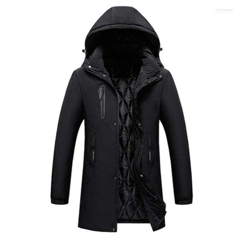 

Men's Down & Parkas 2022 Winter Jacket Fur Warmth Thick Cotton Multi-pocket Hooded Parka Casual Fashion Warm Coat Phin22, Black