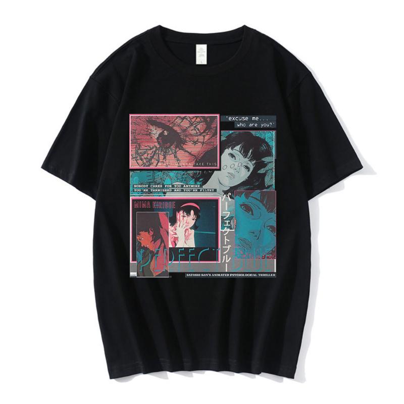 T-shirts pour hommes Anime Perfect Blue T-shirt imprimé Summer Casual Loose Hommes et femmes Vêtements gothiques à manches courtes Unisexe