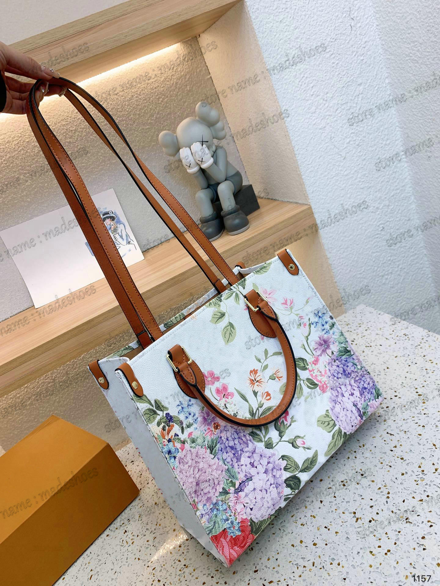 

Fullset Garden ONTHEGO MM GM Tote M21233 Winter 2022ss floral pattern Shoulder Bag Designer Flower Monograms A4 Office Style Elegant Large Capcity on the go 41cm