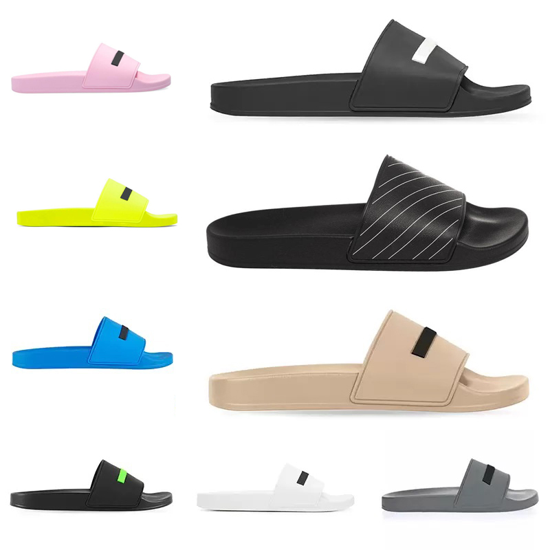 

Bathe Slippers Trends Designer Pool Slides Outdoor Summer Beach Shoes Letters Triple Black White Paris Fashion Sandals Men Women Flats Loafers Sliders, Color#1
