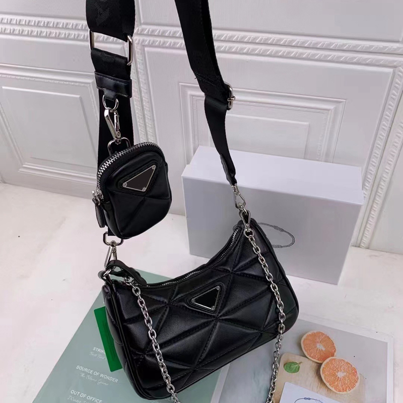 

Quality Brand Handbag Designer Single Shoulder Bag Women Luxury Fashion Bags ChainPortable Diagonal Cross Bags Woman Nylon Leather Tote Handbags