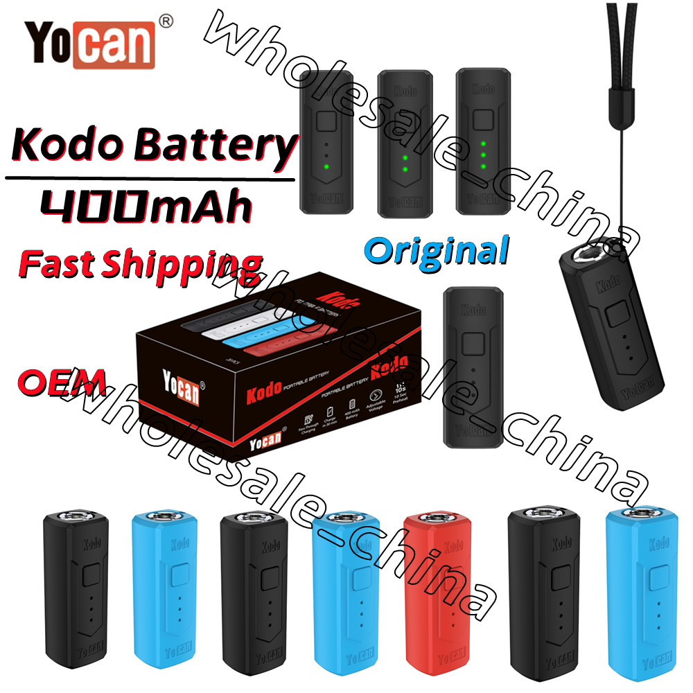 

Original Yocan Kodo Battery Mod 400mAh E Cigarette Battery Variable Voltage Preheat VV Vapes