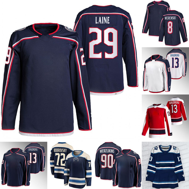 

Blue Jacket Patrik Laine Johnny Gaudreau Jersey Jakub Voracek Elvis Merzlikins Zach Werenski Eric Robinson Justin Danforth Yegor Chinakhov Mathieu Olivier Jersey, Mens red s-xxxl